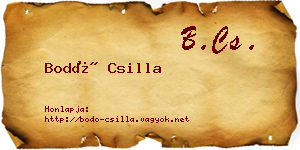 Bodó Csilla névjegykártya