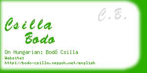 csilla bodo business card